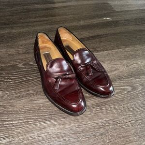 Johnston and Murphy Tassel Loafers Oxblood Mens 9.5 Regular Width